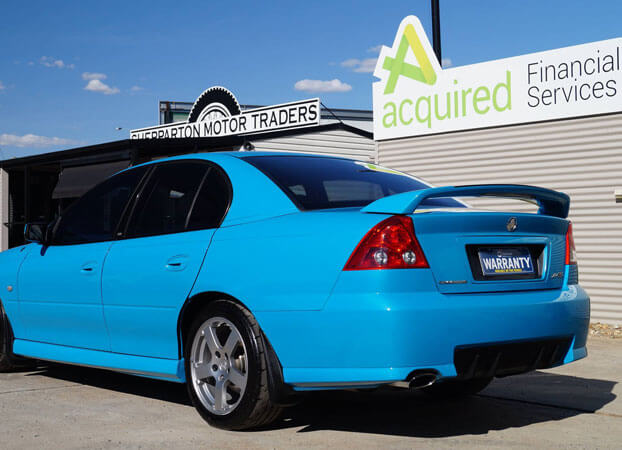 A used blue Holden car of Shepparton Motor Traders